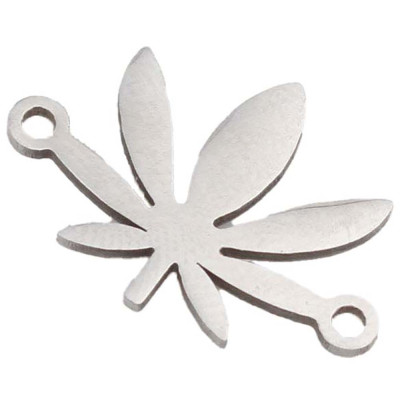 Cannabis connector in two color designs, surgical steel