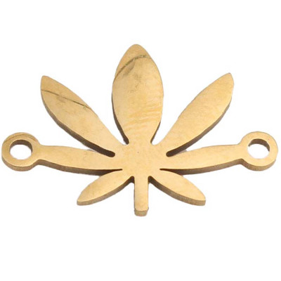 Cannabis connector in two color designs, surgical steel