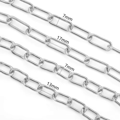Masivní Paperclip řetízkovina 13 nebo 17mm chirurgická ocel