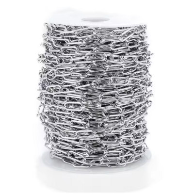 Oval solid chain link 13 or 17mm surgical steel