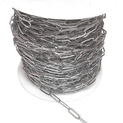 Řetízkovina Paperclip plochý hladký 14,5 × 4,5 mm