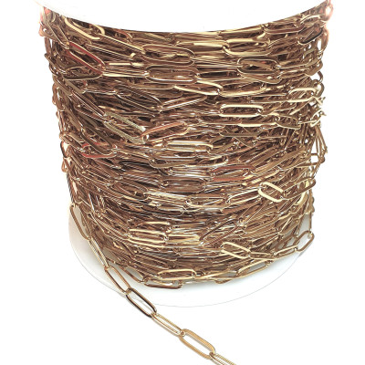 Flat Smooth Paperclip Chain Fabric – 14,5 × 4,5mm