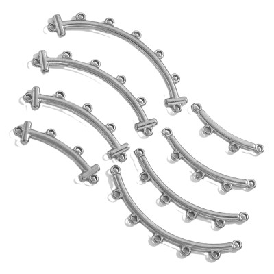 Connector curved rod with eyelets surgical steel