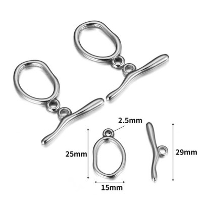 American fastener formed from surgical steel, two variants