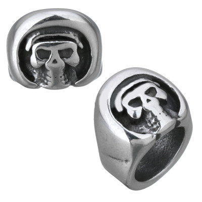 Skull shaped bead surgical steel