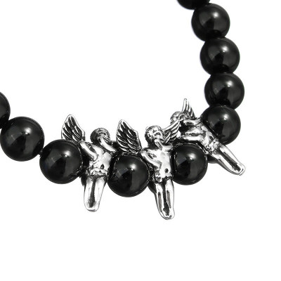 Bead with small hole Baroque angel in surgical steel