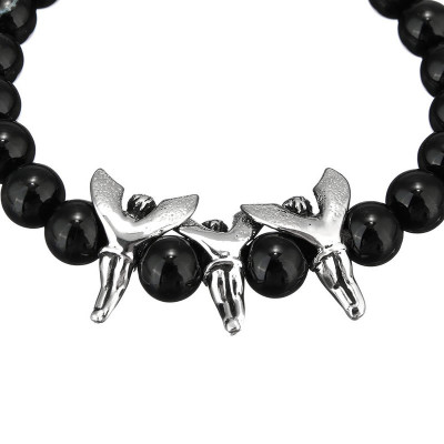 Bead with small hole Baroque angel in surgical steel