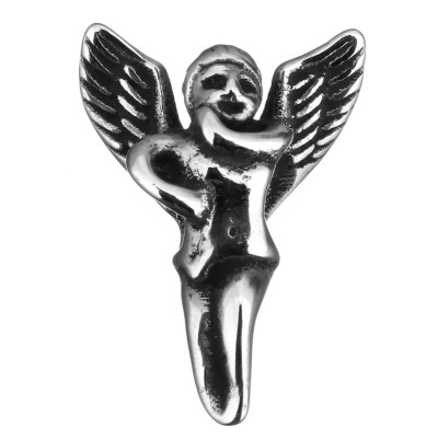 Bead with small hole Baroque angel in surgical steel