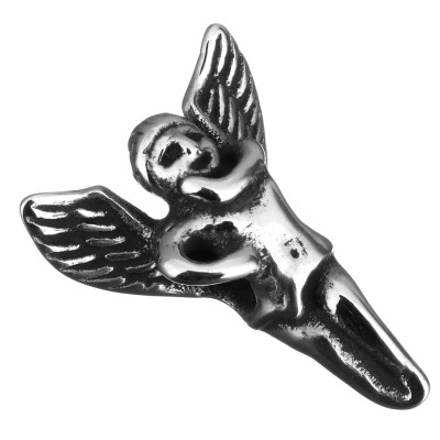 Bead with small hole Baroque angel in surgical steel