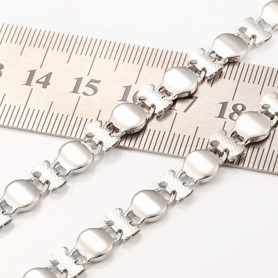 Solid chain made of surgical steel pins