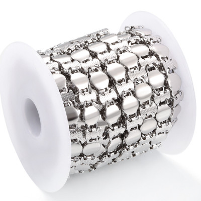 Solid chain made of surgical steel pins