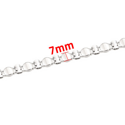 Solid chain made of surgical steel pins