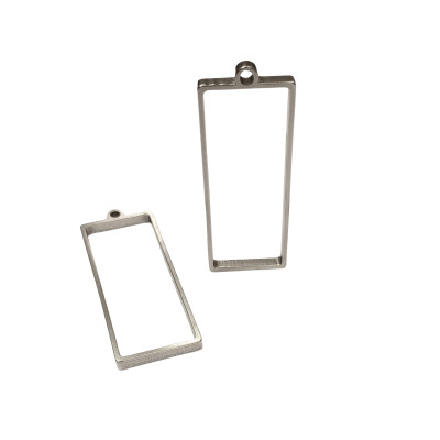 Rectangular bed 44,5 x 16,5mm surgical steel