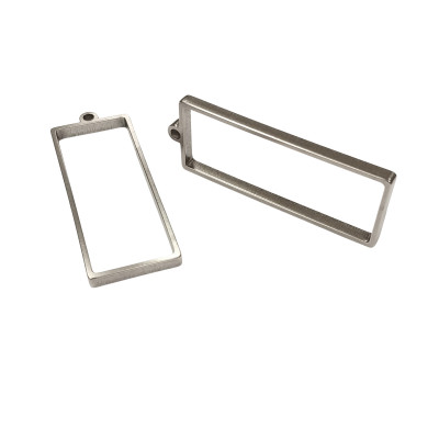 Rectangular bed 44,5 x 16,5mm surgical steel