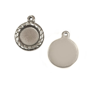 Round cabochon bed surgical steel