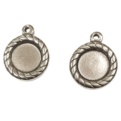 Round cabochon bed surgical steel