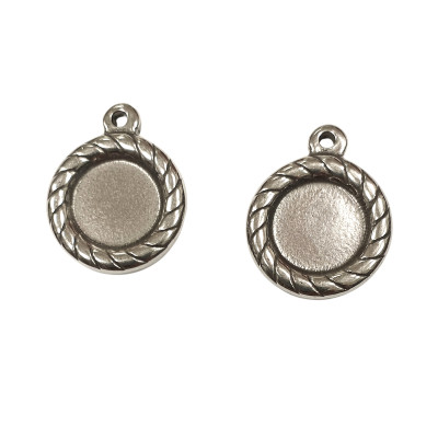 Round cabochon bed surgical steel