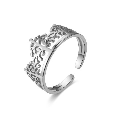 Ring with crown surgical steel