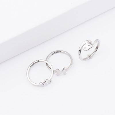 Zodiac sign ring surgical steel