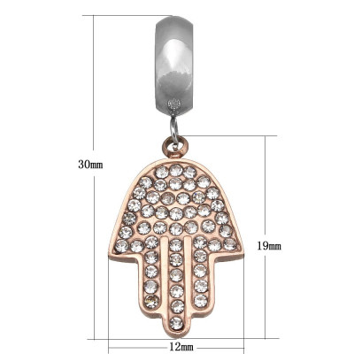 Surgical steel pendant in two color variants