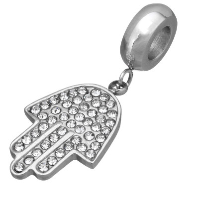 Surgical steel pendant in two color variants