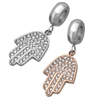 Surgical steel pendant in two color variants