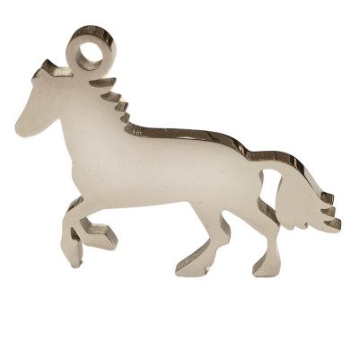 Pendant galloping horse surgical steel