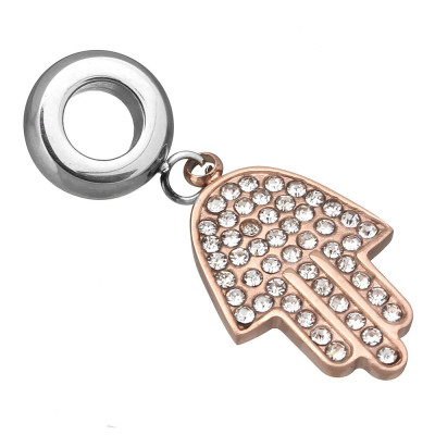 Surgical steel pendant in two color variants