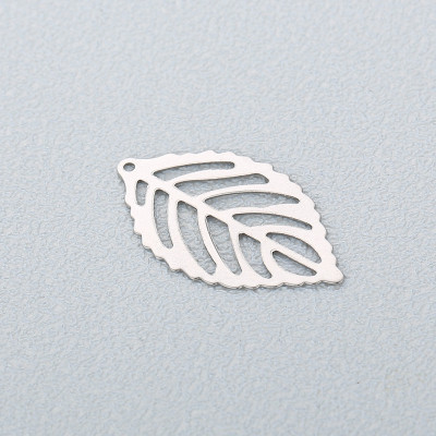 Pendant leaf surgical steel two color variants