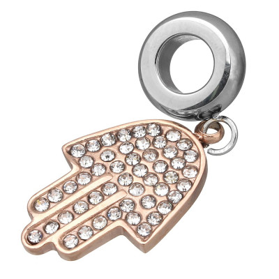 Surgical steel pendant in two color variants