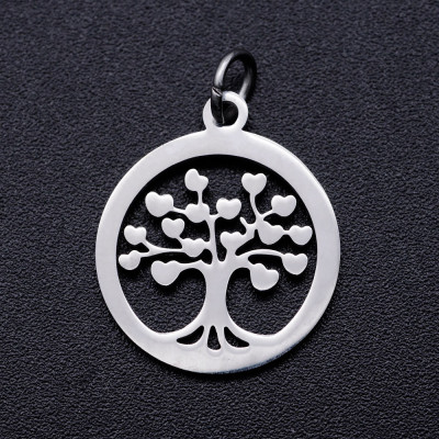 Pendant tree of life surgical steel