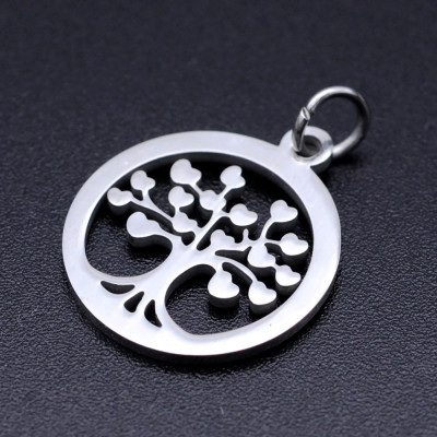 Pendant tree of life surgical steel