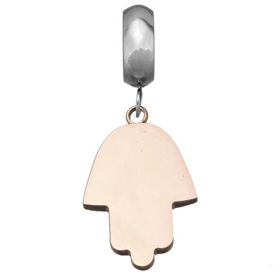 Surgical steel pendant in two color variants