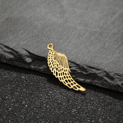 Pendant angel wing surgical steel 3 colour variants