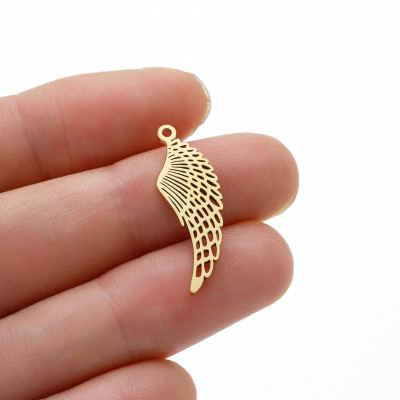 Pendant angel wing surgical steel 3 colour variants