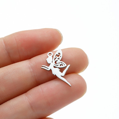 Pendant butterfly fairy surgical steel