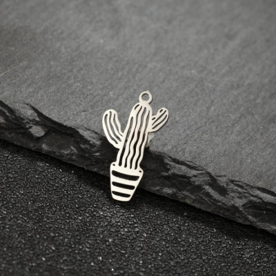 Pendant hairy cactus surgical steel