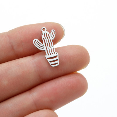 Pendant hairy cactus surgical steel