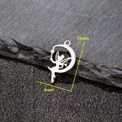 Pendant butterfly fairy surgical steel