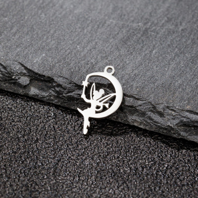 Pendant butterfly fairy surgical steel