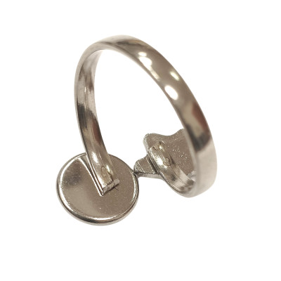Ring with round bowl and star surgical steel