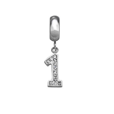 Surgical steel number 1 pendant