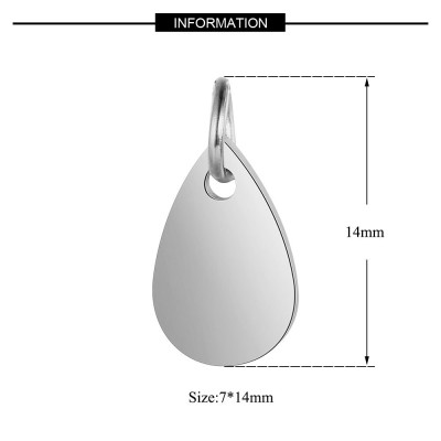 Pendant drop surgical steel three color variants