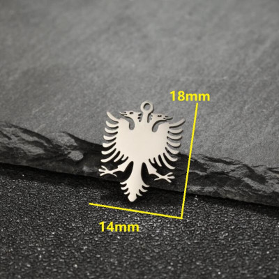 Pendant National emblem of Albania surgical steel