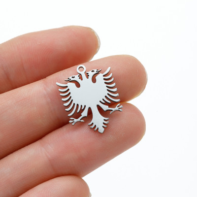 Pendant National emblem of Albania surgical steel