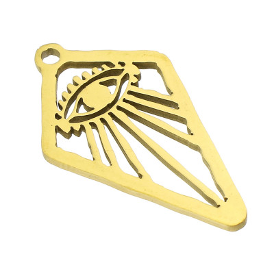 Pendant diamond with eye surgical steel two variants