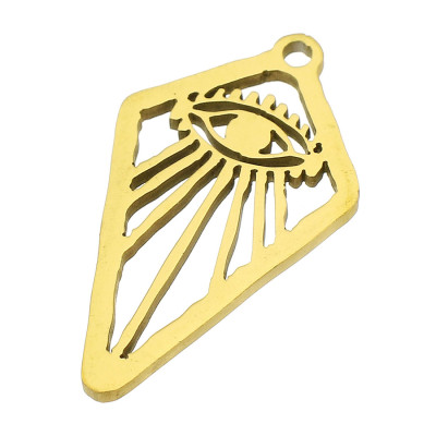 Pendant diamond with eye surgical steel two variants