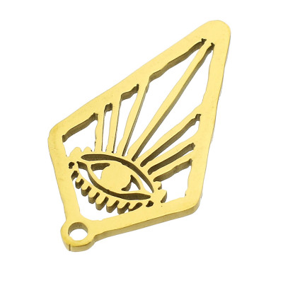 Pendant diamond with eye surgical steel two variants