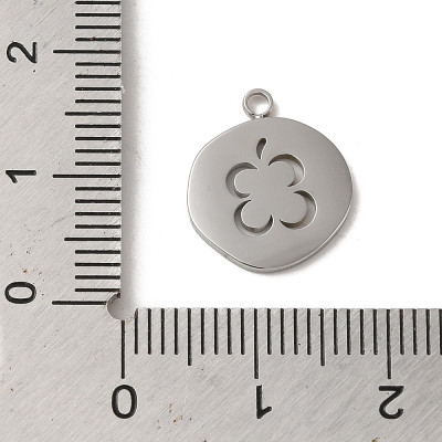 Irregular four-leaf clover lucky flask surgical steel