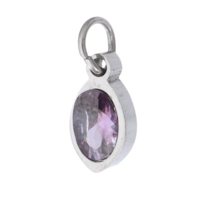 Oval with coloured stone surgical steel